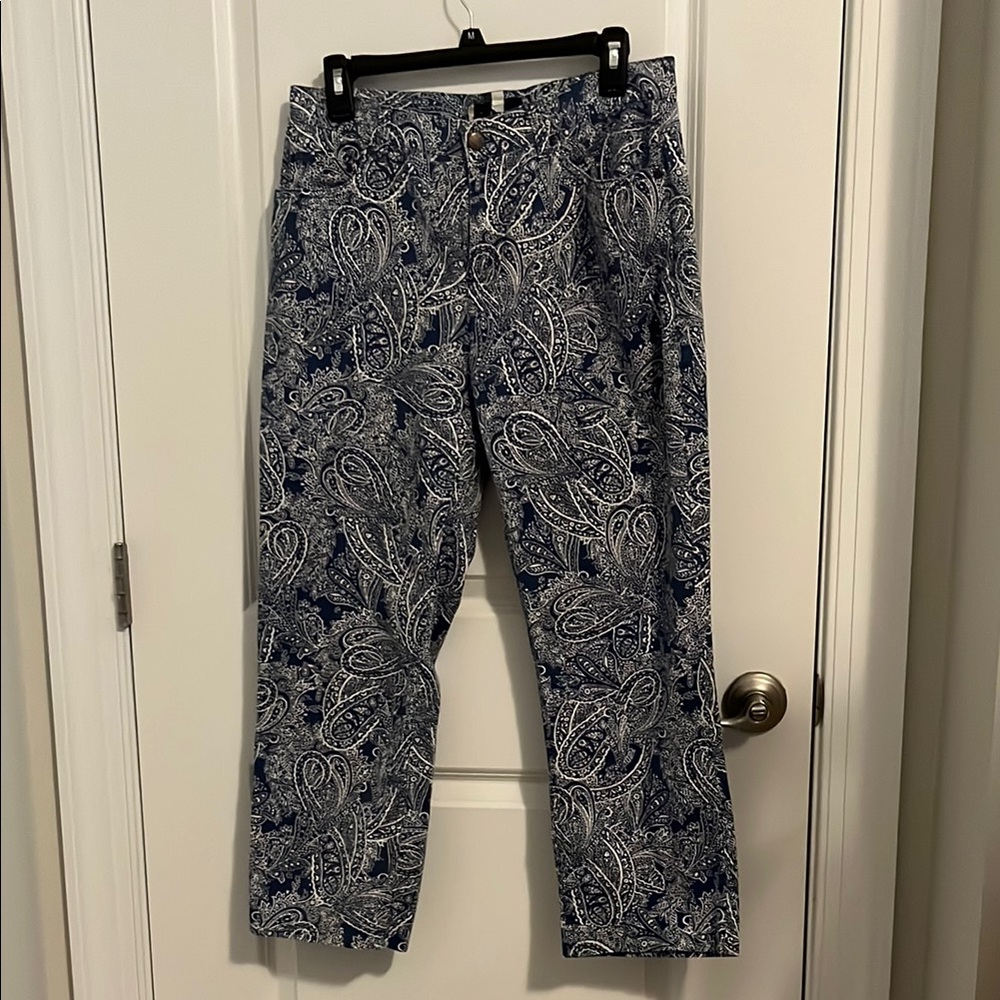 Jones New York Paisley Straight Leg Pants 💖
